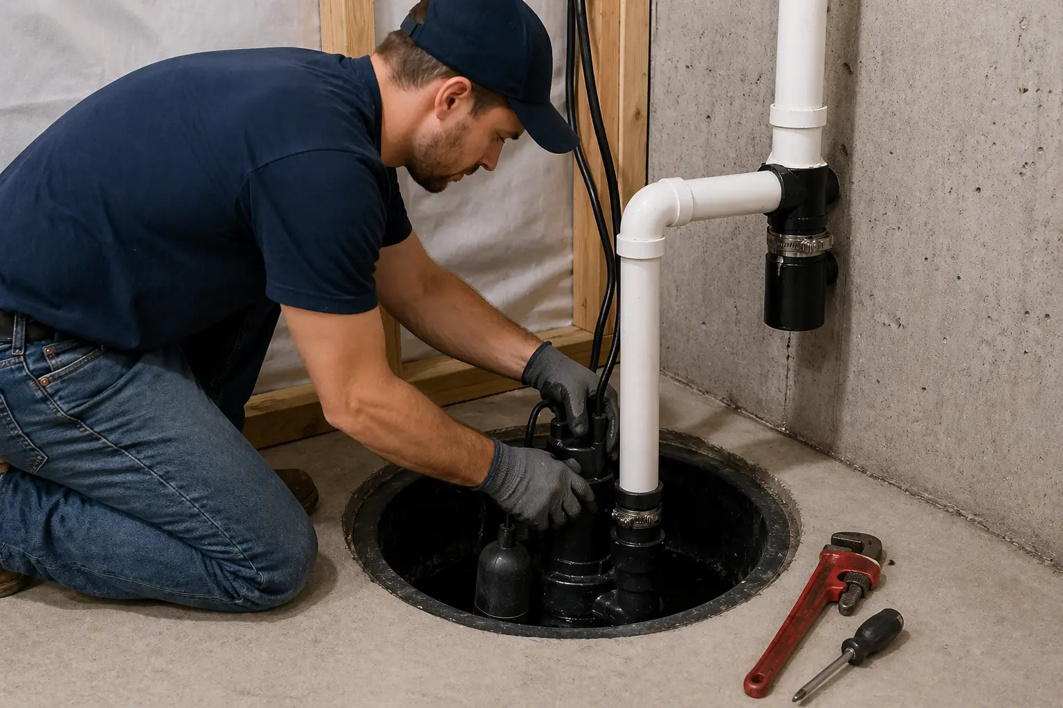 sump pump repair and installation In Ingersoll basement